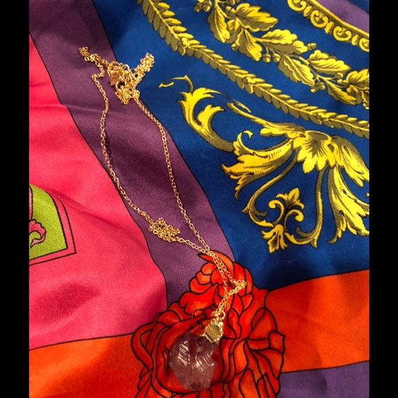 Gold dipped amethyst necklace with gold chain 🔮🥀 - Picture 3 of 3